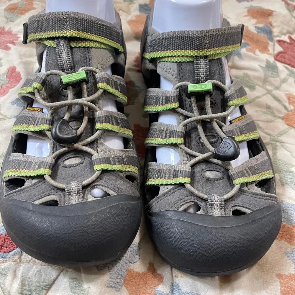 Keen Men 7 Newport H2 Hiking Green Gray Water Hiking Outdoor Sandal Gorpcore